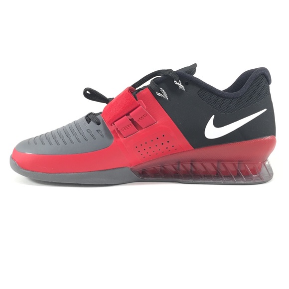 Nike Romaleos 3 Black Red Weightlifting Shoes - Picture 4 of 5